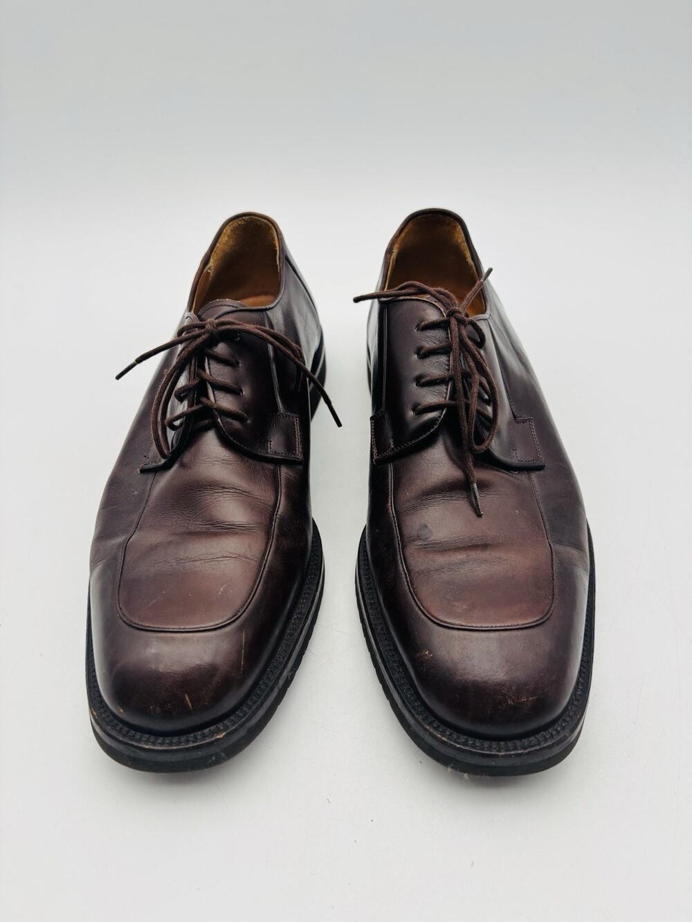 Vintage Mezlan Men’s Brown Leather Lace Up Derby Oxford Dress Shoes Size 10